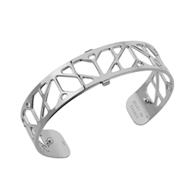 stackable bracelets for women -Amour 14mm Cuff in Silver