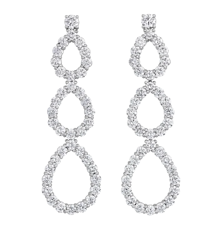 engagement rings with diamonds -silver dangle earrings for women -Diamond Drop Earrings, 4.50 carats