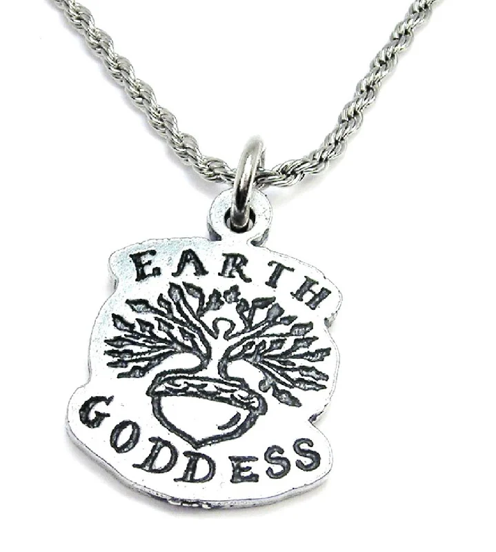 fashion necklaces for women -Earth Goddess Single Charm Necklace