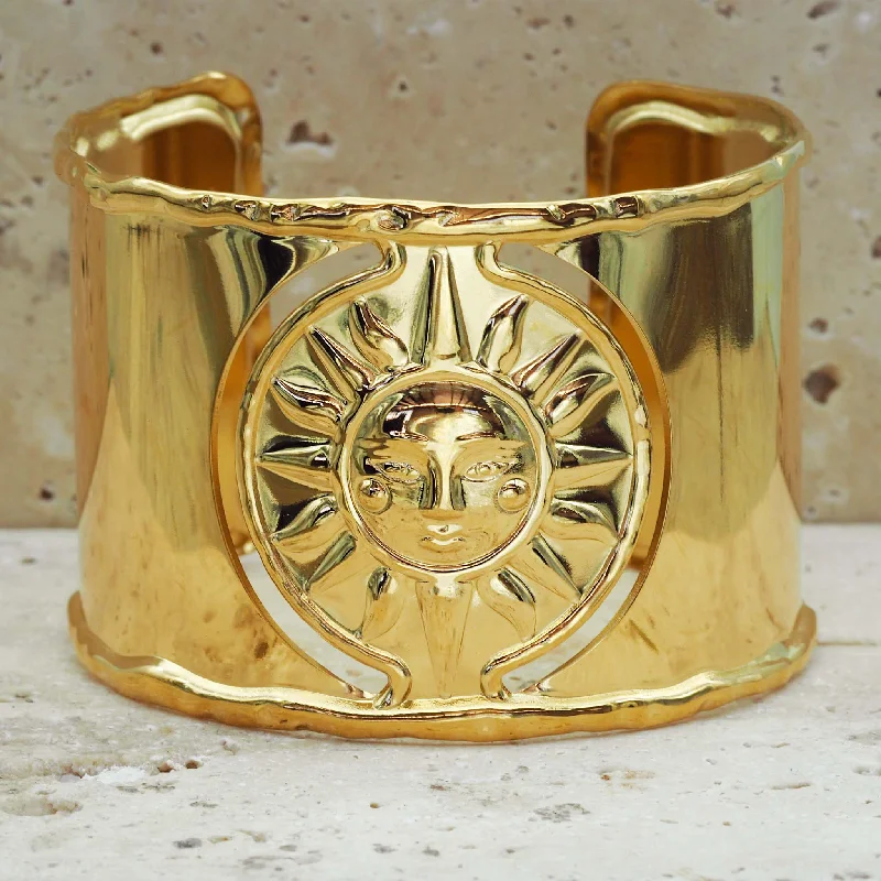 boho chic bangles -Celestial Sun Cuff