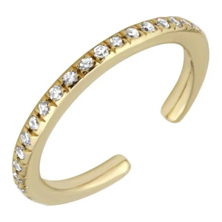 sparkly bangles for women -JADE GOLD + DIAMOND PAVE EAR CUFF