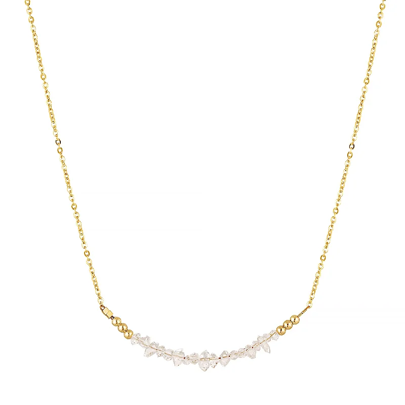 minimalist necklaces for women -Milla Necklace ~ Herkimer Diamond