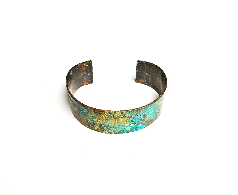 thick cuff bracelets -Artemis Patina Cuff