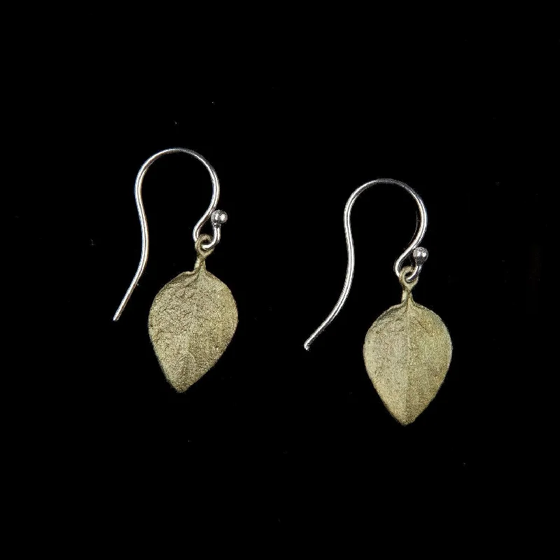 large statement rings for women -designer earrings for women -Sweet Basil Earrings - Small Leaf