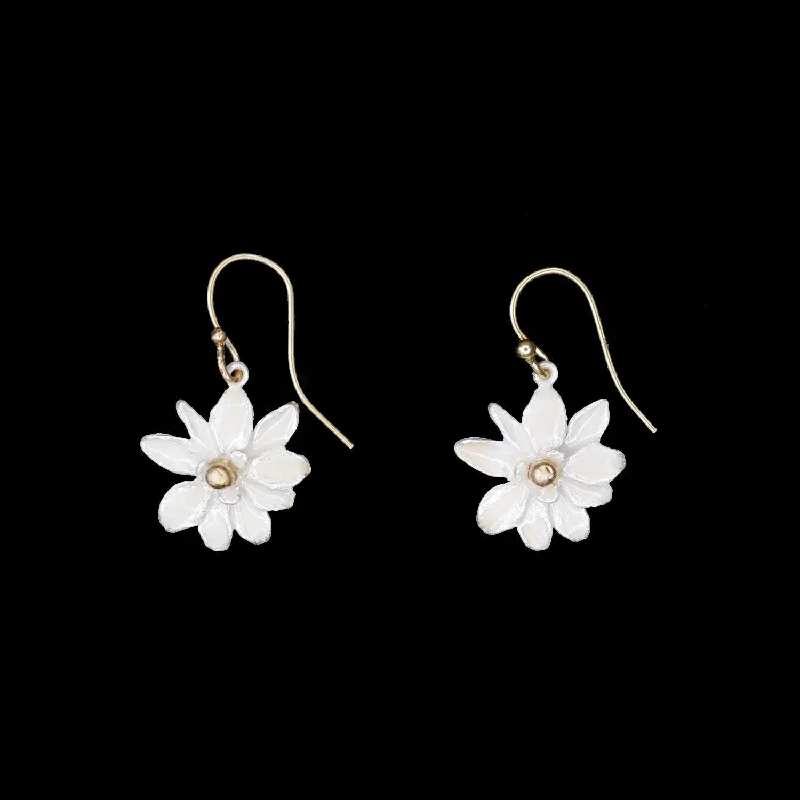 statement rings for women -pearl earrings for women -Magnolia Earrings -  Flower Wire