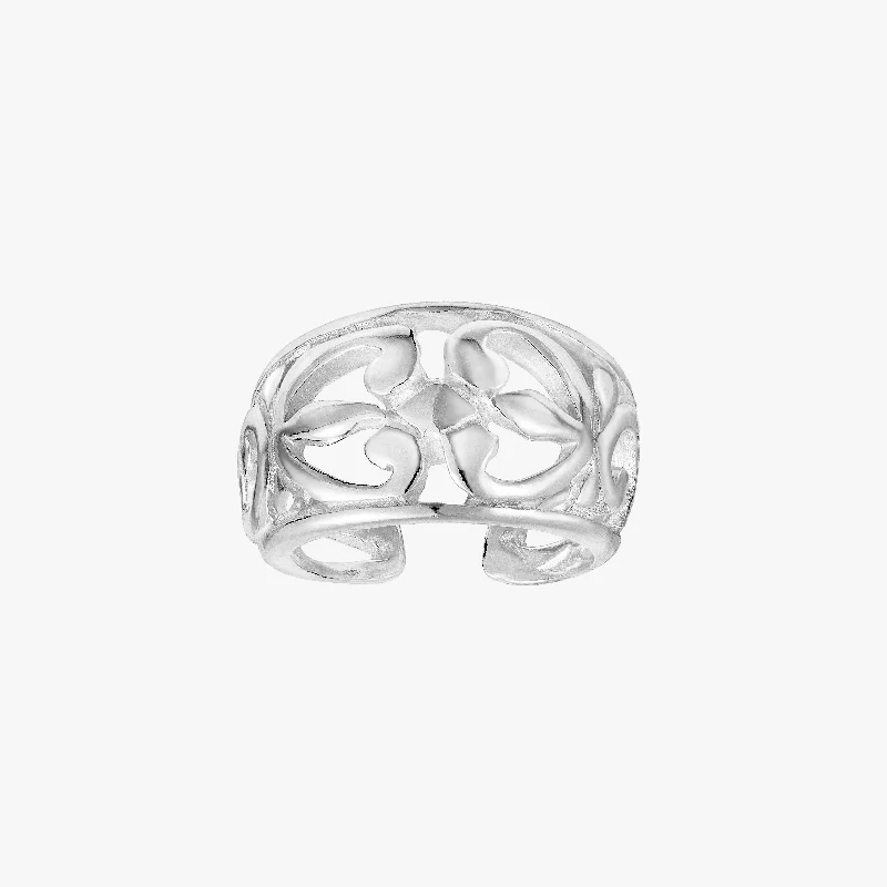 adjustable bracelets for women -Dara Floral Ear Cuff