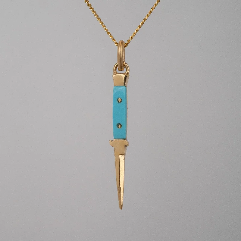 gemstone necklaces for women -Turquoise Cut a Bitch