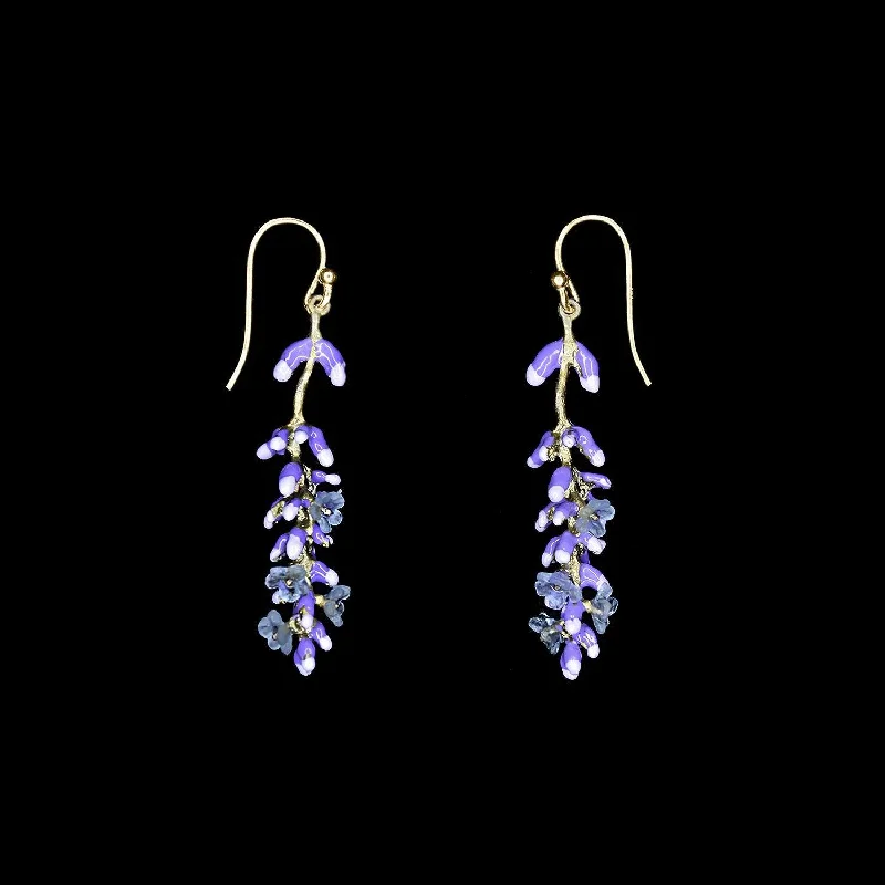 unique rings for women -custom earrings for women -Lavender Earrings - Wire