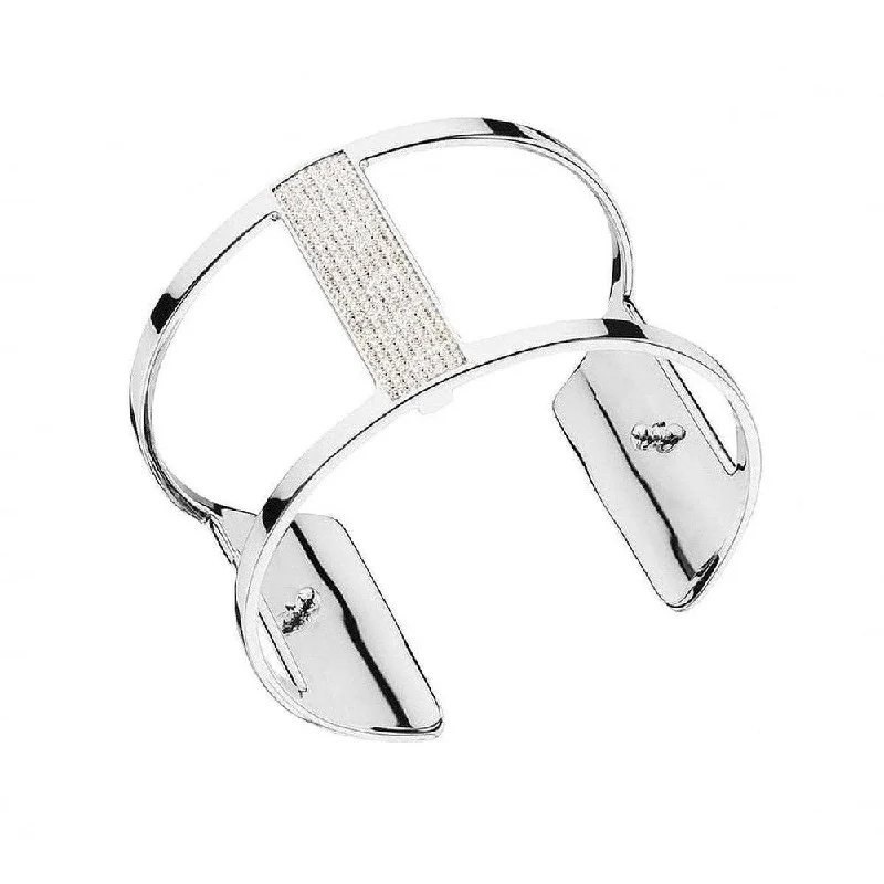 sparkly bangles for women -Barrette Precious 40mm Cuff in Silver